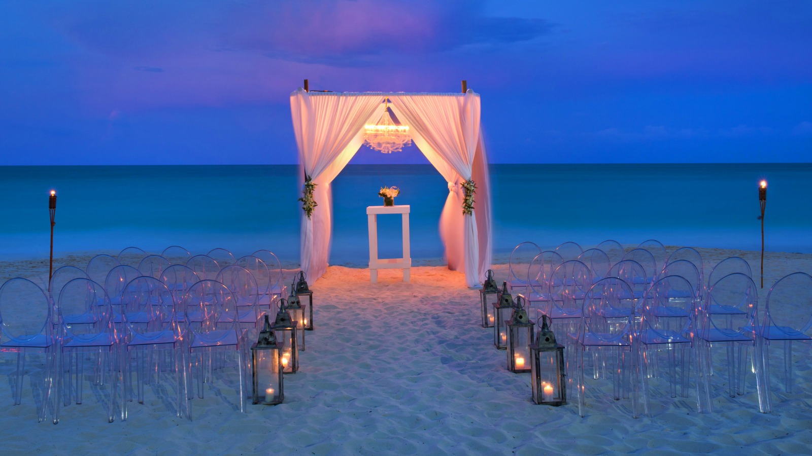 The Westin Resort Spa Cancun Evening Beach Wedding Among Hotel